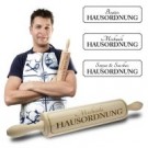 Nudelholz mit Gravur - Hausordnung