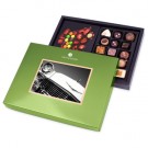 ChocoPostcard mit Schokoladenauto