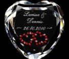 Herz Diamant mit Gravur