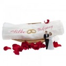 Handtuch mit Bestickung zur Hochzeit