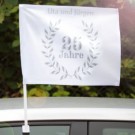 Autofahne Silberhochzeit mit Namen