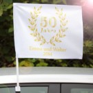 Autofahne Goldene Hochzeit