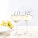 Weiweingläser Love - 2er Set