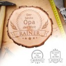 Baumscheibe mit Gravur - Der beste Opa der Welt