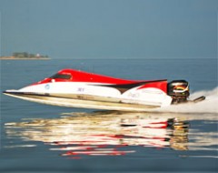 Formel 1 Powerboat Renntaxi mitfahren