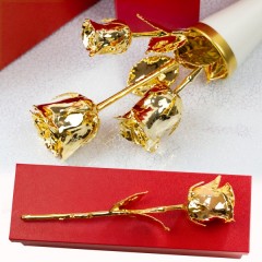 echte Rose mit Gold überzogen
