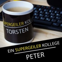 personalisierte Tasse für supergeile Leute