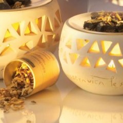 kleiner Duftofen mit italienischem Spruch