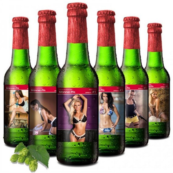 Sexy Bier Set Mit Unterwaschemodels Auf Den Etiketten Als Geschenkidee Fur Geniesser Bei Givester