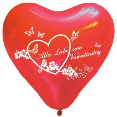50 Stk. Herzluftballons für einen romantischen Valentinstag
