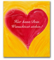 Persönliches Herzbild mit Wunschtext